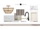 Pantry featuring Nobel Gray polished countertops, Twister Vapor Lines backsplash, and mixed metal finishes at 708 Catawba St, Raleigh, NC 27609