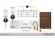 Primary bathroom finishes with a honey bronze faucet, Nobel Gray countertop, and stacked tile pattern at 708 Catawba St, Raleigh, NC 27609