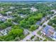 Overhead view of a neighborhood surrounded by mature trees, highlighting community charm at 527 S East St, Raleigh, NC 27601