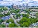 Panoramic cityscape view from above lush greenery, showcasing the vibrant urban setting at 527 S East St, Raleigh, NC 27601