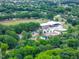 A bird's eye perspective of park with splashpad and playground, showcasing recreational facilities at 527 S East St, Raleigh, NC 27601