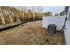 Unfinished lot with some landscaping at 1328 Bessie Ct, Wake Forest, NC 27587