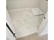 Hexagon tile floor in a small bathroom at 1328 Bessie Ct, Wake Forest, NC 27587