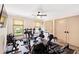 A well-equipped home gym features various weightlifting and cardio machines at 1800 Bay Meadow Ct, Raleigh, NC 27615