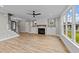 Living area featuring a fireplace and built-in shelving at 25 Cotton Fields Ln # 29, Fuquay Varina, NC 27526