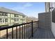 Balcony featuring black metal railing and deck at 320 Church St, Morrisville, NC 27560