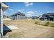 The backyard shows the lot and how it is situated to other homes in the area at 157 Newport Landing # 95, Garner, NC 27529