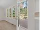View of wooden deck accessible from the house, bringing the outdoors in with natural light at 146 Wood Wedge, Sanford, NC 27332