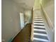 Interior view of a staircase and hallway at 3006 Freewinds Way # 41, Cary, NC 27519