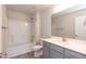 Bathroom with tub/shower combo at 136 Newport Lndg, Garner, NC 27529