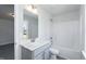 Bathroom showcasing modern vanity and tub at 136 Newport Lndg, Garner, NC 27529