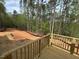 View from the deck of a new construction home overlooking a private wooded area at 162 Gaines Trail, Pittsboro, NC 27312