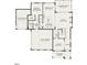 Detailed floor plan showing layout for garage, kitchen, living spaces, and guest bedroom on the first floor at 162 Gaines Trail, Pittsboro, NC 27312