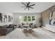 Bright living room with modern furnishings and geometric rug at 5812 Shawood Dr, Raleigh, NC 27609