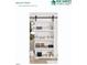 Mud room barn door style shelf for storage and decor at 5812 Shawood Dr, Raleigh, NC 27609
