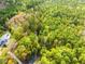 Aerial view of wooded acreage property at 139 Goodison Park Rd, New Hill, NC 27562