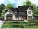 Beautiful modern two-story home with brick, dark accents, professional landscaping, and a welcoming front porch at 139 Goodison Park Rd, New Hill, NC 27562