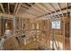 Interior home view showcasing the framed walls, ceiling, and floor, displaying the structural framework at 4812 Parker Meadow Dr, Raleigh, NC 27614