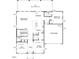 Detailed first floor plan showcasing the layout of the kitchen, living room, and garage at 117 Shelby Meadow Ln, Angier, NC 27501