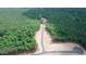 An aerial view of a newly built road in a green, wooded neighborhood at 37 Green Turtle Ln, Pittsboro, NC 27312