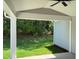 Covered porch and lush green backyard, perfect for relaxation and outdoor enjoyment at 9140 Dupree Meadow Dr # 9, Angier, NC 27501