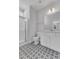 Stylish bathroom with glass shower, modern sink with decorative tile floors at 9140 Dupree Meadow Dr # 9, Angier, NC 27501