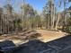 Wooded backyard with cleared area ready for landscaping at 1317 Old Lystra Rd, Chapel Hill, NC 27517