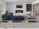 Spacious living room featuring a fireplace and comfortable seating at 5312 Alpine Dr, Raleigh, NC 27609