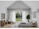 Large main bedroom with ample natural light and room for seating at 5312 Alpine Dr, Raleigh, NC 27609