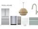 Pool house boasts a sleek kitchen and stylish lighting at 5312 Alpine Dr, Raleigh, NC 27609