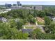 The new home's location offers beautiful views of surrounding greenery and the distant city skyline at 4123 Rockingham Dr, Raleigh, NC 27609