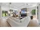 Bright living room features a modern fireplace, high ceilings, and an open layout at 4123 Rockingham Dr, Raleigh, NC 27609