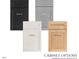 Cabinet options in black, gray, white, and natural wood finishes at 1535 Urban Trace Ln, Raleigh, NC 27608