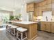 Modern kitchen with light wood cabinets and a large island at 1531 Urban Trace Ln, Raleigh, NC 27608