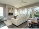 Bright living room with hardwood floors, a fireplace, and access to a balcony at 1531 Urban Trace Ln, Raleigh, NC 27608