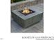 Rooftop gas fireplace with concrete base and paver surround creates a cozy outdoor living space at 1533 Urban Trace Ln, Raleigh, NC 27608