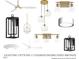 Selection of lighting options with champagne and brushed bronze finishes in various styles at 1533 Urban Trace Ln, Raleigh, NC 27608