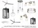 A selection of lighting options with brushed nickel finishes in various styles at 1533 Urban Trace Ln, Raleigh, NC 27608