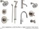 Showcasing plumbing options with brushed nickel finishes, including faucets and showerheads at 1533 Urban Trace Ln, Raleigh, NC 27608