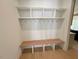 Convenient drop zone with bench and storage at 1045 Cabin Creek, Pittsboro, NC 27312