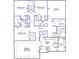 Detailed second floor plan featuring bedrooms, bathrooms, walk-in closets, and a bonus room at 130 Bold Dr, Youngsville, NC 27596