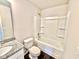 Clean bathroom with a tub, shower, and granite vanity at 1208 Fescue Rd, Rocky Mount, NC 27801