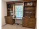 This bedroom has a built-in desk with drawer space and shelving at 184 Pine E St, Lillington, NC 27546