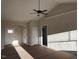 Spacious living room featuring high ceilings and a ceiling fan fixture at 941 Olive Branch Dr, Smithfield, NC 27577