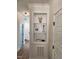 Hallway with built-in shelving and decorative accents at 199 N Smith St, Clayton, NC 27520