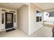 Inviting front entrance with black door and sidelights at 73 Jumper St, Wendell, NC 27591