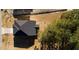 Bird's eye view of the modern home showcasing the roof and large yard at 556 Barbour Farm Ln, Four Oaks, NC 27524