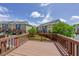 A lovely back deck view overlooking community townhomes at 128 Dove Cottage Ln, Cary, NC 27519