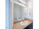 Half bathroom with sink, large mirror, and cabinet storage at 128 Dove Cottage Ln, Cary, NC 27519