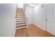Hallway features a stairway to second level and access to rooms at 128 Dove Cottage Ln, Cary, NC 27519